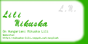 lili mikuska business card